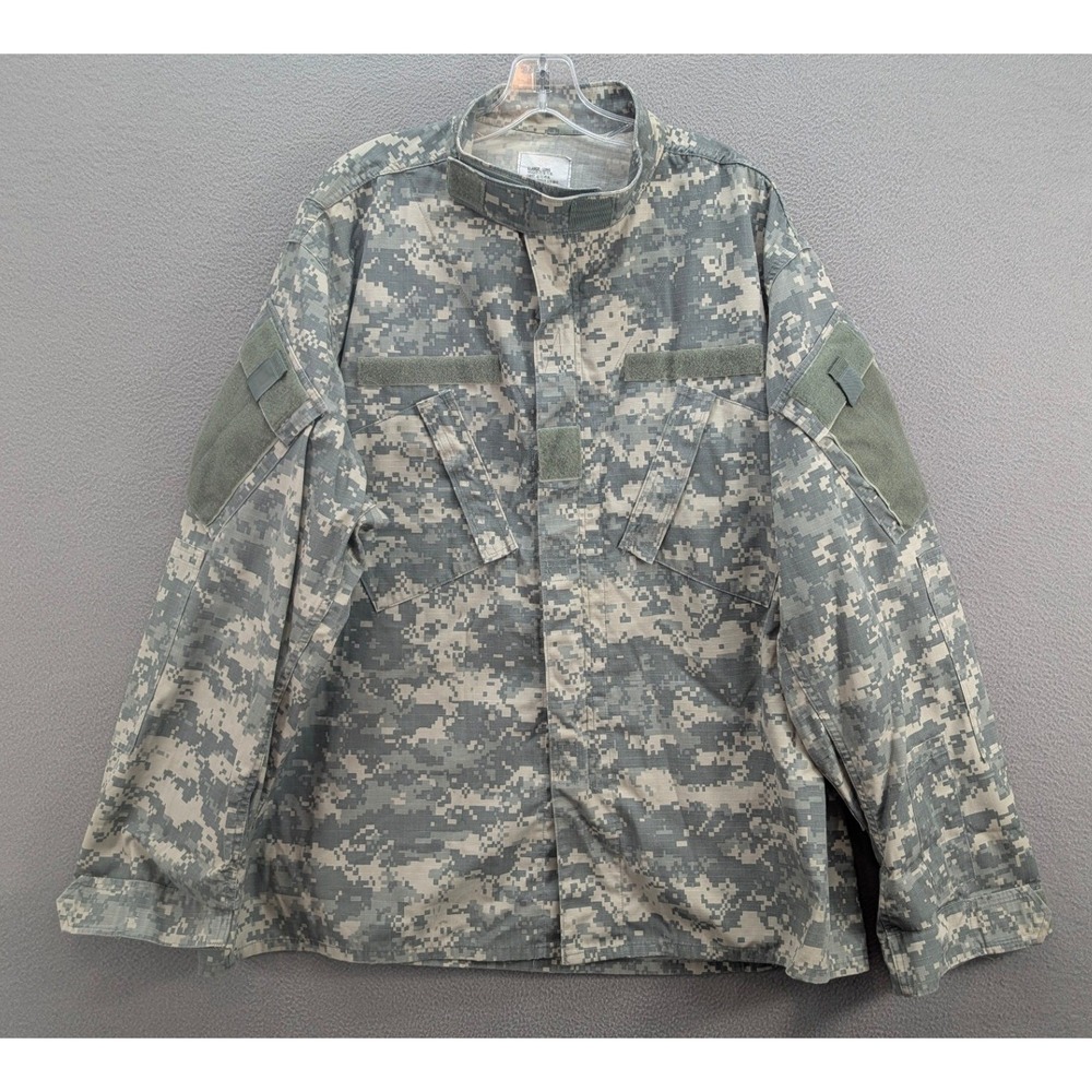 US Military ACU Digital Camo Combat Uniform Coat XL-Long Ripstop Tactical Jacket